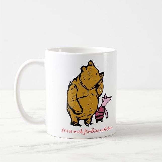 Pooh and Piglet Coffee Mug (Left)