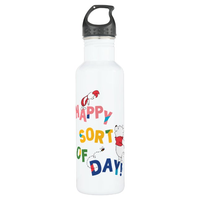 Pooh and Piglet | Happy Sort of Day! 710 Ml Water Bottle (Front)