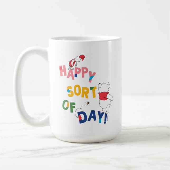 Pooh and Piglet | Happy Sort of Day! Coffee Mug (Left)