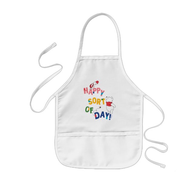 Pooh and Piglet | Happy Sort of Day! Kids Apron (Front)