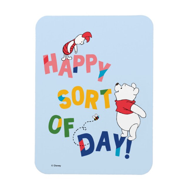 Pooh and Piglet | Happy Sort of Day! Magnet (Vertical)
