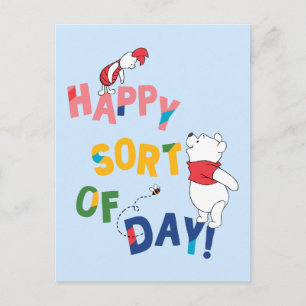Pooh and Piglet   Happy Sort of Day! Postcard