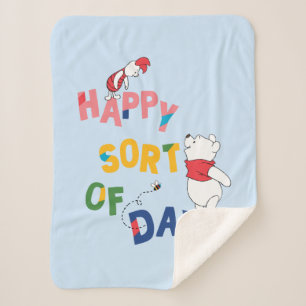 Pooh and Piglet   Happy Sort of Day! Sherpa Blanket