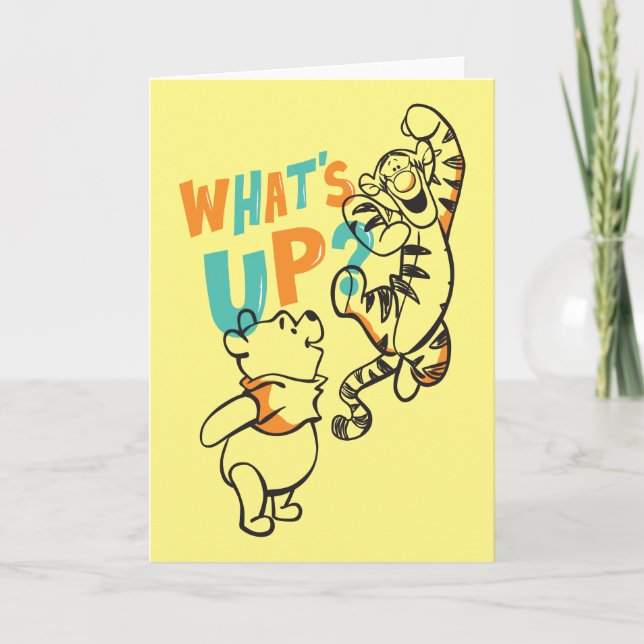 Pooh and Tigger - What's Up? Card (Front)
