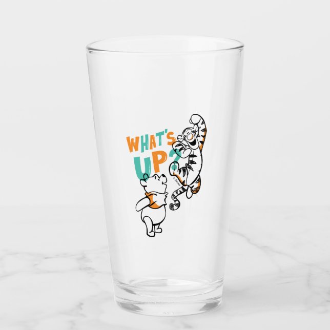 Pooh and Tigger What's Up? Glass (Front)