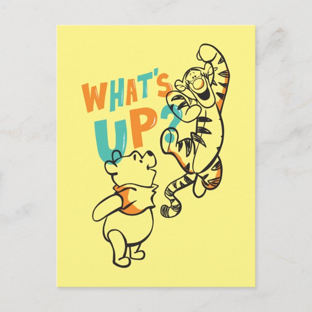 Pooh and Tigger - What's Up? Postcard (Front)