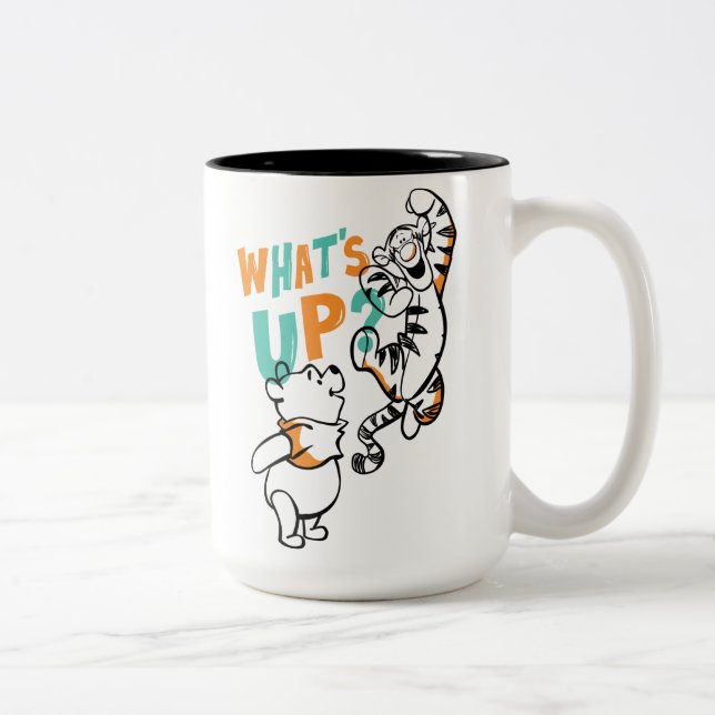 Pooh and Tigger What's Up? Two-Tone Coffee Mug (Right)