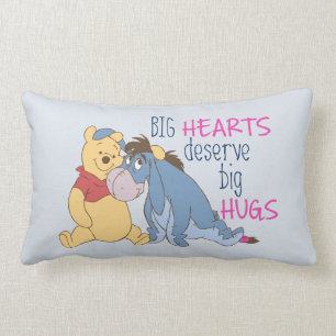 Pooh & Eeyore   Big Hearts Deserve Big Hugs Lumbar Pillow