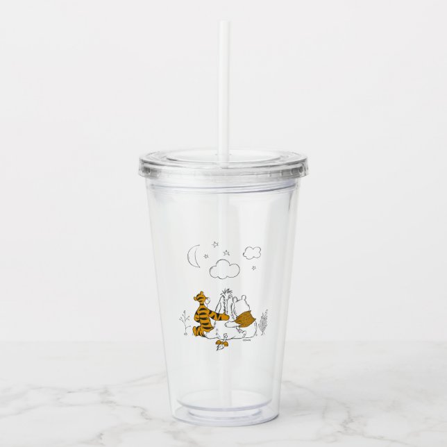 Pooh, Eeyore & Tigger | Looking up at the Sky Acrylic Tumbler (Front)