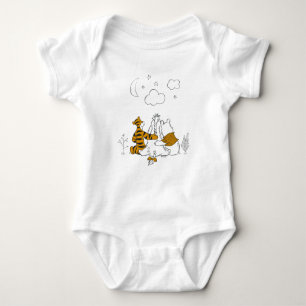 Pooh, Eeyore & Tigger   Looking up at the Sky Baby Bodysuit
