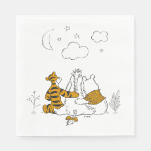Pooh, Eeyore & Tigger Looking up at the Sky Napkin