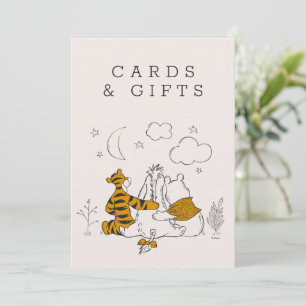 Pooh, Eeyore & Tigger   Moon & Stars Baby Shower Invitation