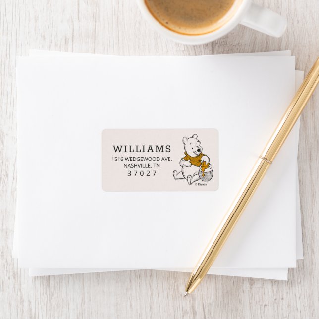Pooh, Eeyore & Tigger | Moon & Stars Baby Shower Label (Insitu)
