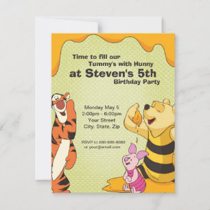 Pooh et Pals Invitation d'anniversaire