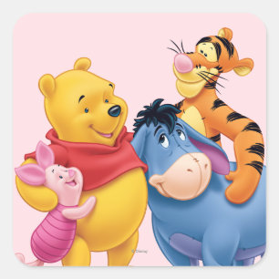 Pooh & Friends 1 Square Sticker