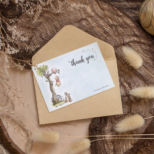 Pooh & Friends Watercolor   Baby Shower Thank You Card