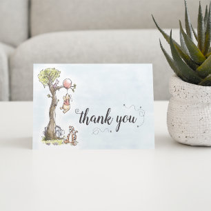 Pooh & Friends Watercolor   Baby Shower Thank You Card