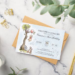 Pooh & Friends Watercolor Tree | First Birthday Invitation<br><div class="desc">Gather your friends from the Hundred Acre Wood to celebrate your little one’s first birthday with our Pooh & Friends Watercolor Tree First Birthday Invitation. This delightful design features Winnie the Pooh, Piglet, Tigger, and Eeyore under a charming watercolor tree, capturing the whimsy and warmth of classic Disney magic. Personalize...</div>