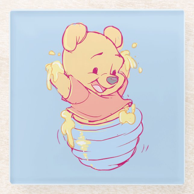 Pooh Glass Coaster (Front)