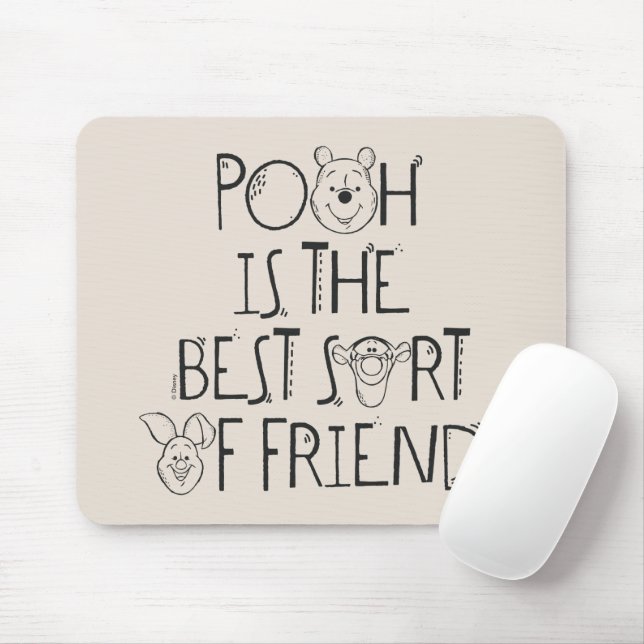 Pooh is the Best Sort of Friend Mouse Pad (With Mouse)