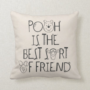 Pooh is the Best Sort of Friend Throw Pillow