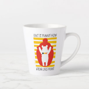 Pooh   Isn't It Funny How a Bear Likes Hunny Latte Mug