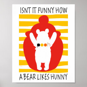 Pooh   Isn't It Funny How a Bear Likes Hunny Poster