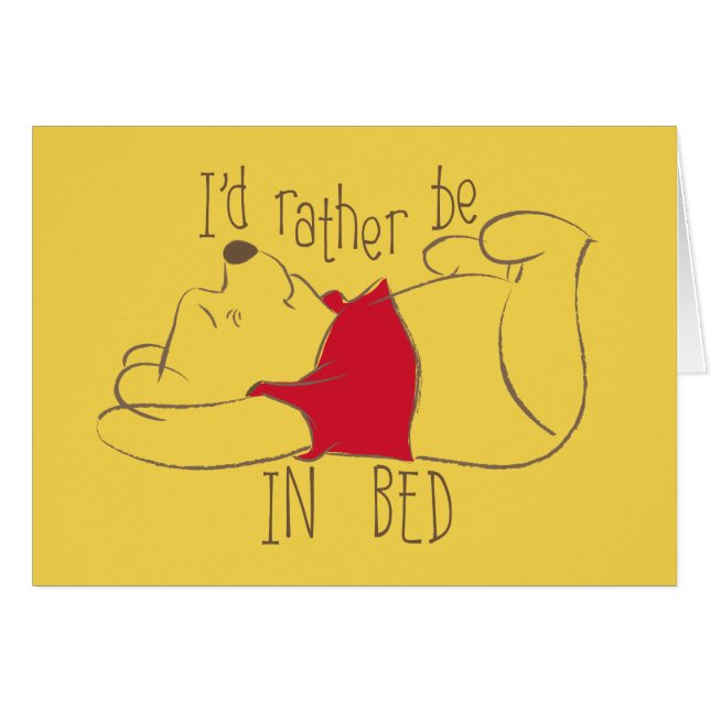Pooh | Je préfère être au lit (Devant horizontal)
