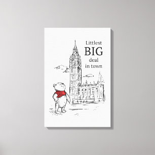 Pooh   Littlest Big Deal in Town Canvas Print