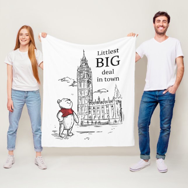 Pooh | Littlest Big Deal in Town Fleece Blanket (In Situ)