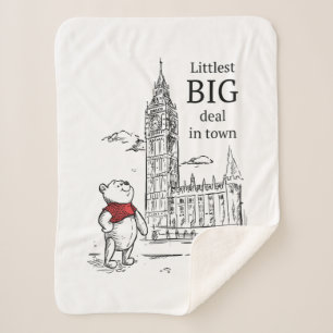 Pooh   Littlest Big Deal in Town Sherpa Blanket