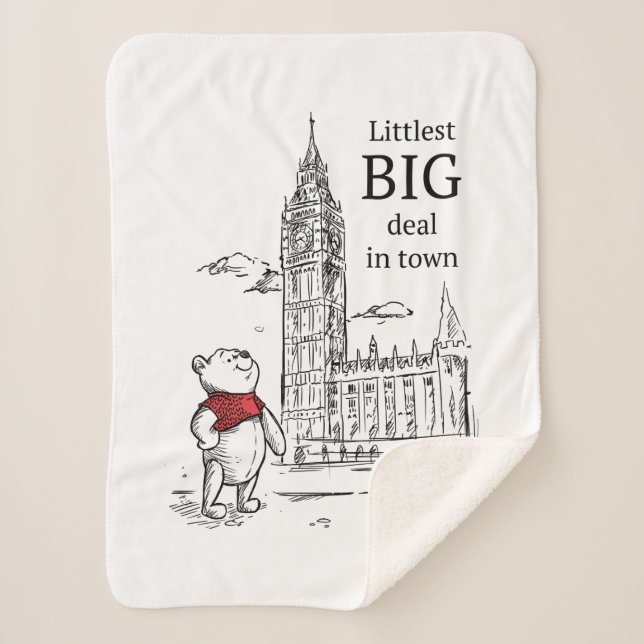 Pooh | Littlest Big Deal in Town Sherpa Blanket (Front)