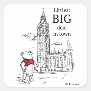 Pooh Littlest Big Deal in Town Square Sticker