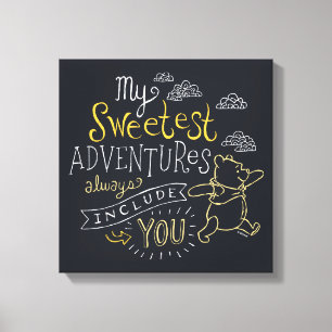 Pooh My Sweetest Adventures Canvas Print