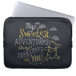Pooh   My Sweetest Adventures Laptop Sleeve