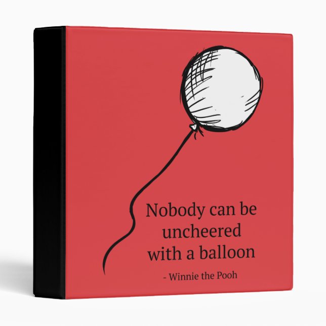 Pooh | Nobody Can be Uncheered with a Balloon Binder (Front/Spine)