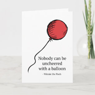 Pooh   Nobody Can be Uncheered with a Balloon Card