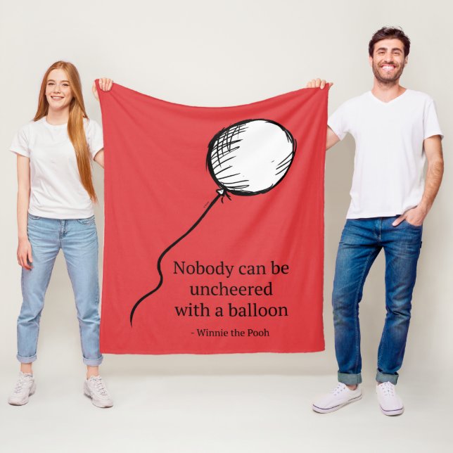 Pooh | Nobody Can be Uncheered with a Balloon Fleece Blanket (In Situ)