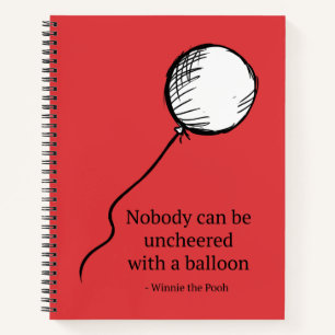 Pooh   Nobody Can be Uncheered with a Balloon Notebook