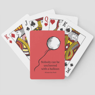 Pooh   Nobody Can be Uncheered with a Balloon Playing Cards