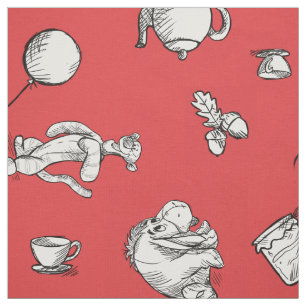 Pooh & Pals   A Case of Important Things Pattern Fabric