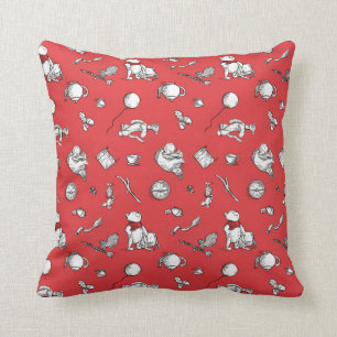 Pooh & Pals   A Case of Important Things Pattern Throw Pillow
