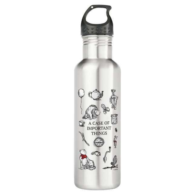 Pooh & Pals | A Case of Important Things Quote 710 Ml Water Bottle (Front)