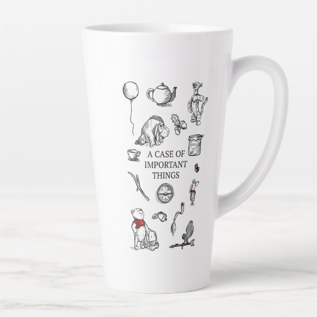 Pooh & Pals | A Case of Important Things Quote Latte Mug (Right)