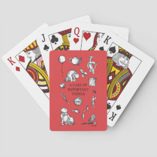 Pooh & Pals   A Case of Important Things Quote Playing Cards