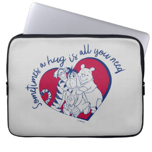 Pooh & Pals   A Hug is all You Need Quote Laptop Sleeve