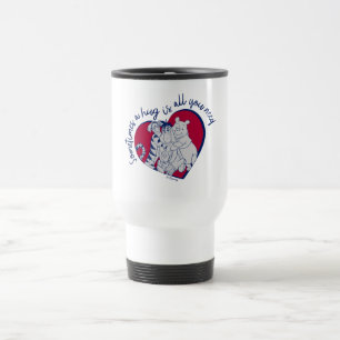 Pooh & Pals   A Hug is all You Need Quote Travel Mug