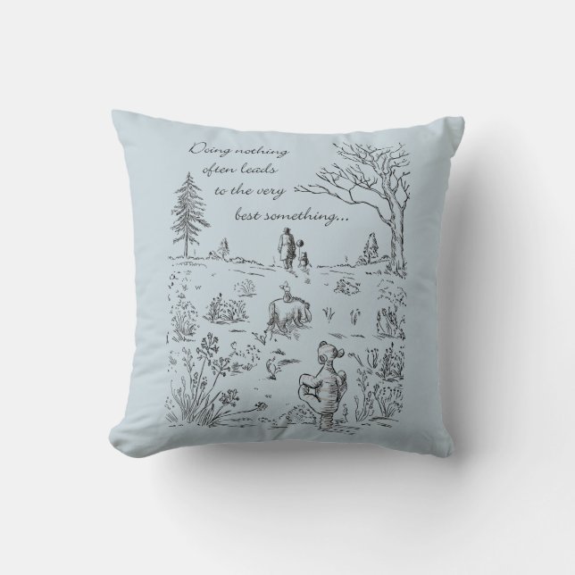 Pooh & Pals | The Very Best Something Quote Throw Pillow (Front)