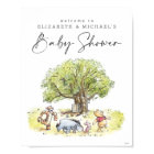 Pooh & Pals Watercolor Welcome Baby Shower Sign