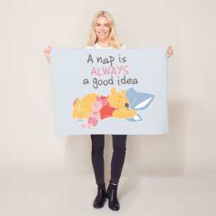 Pooh & Piglet   A Nap is Always a Good Idea Fleece Blanket